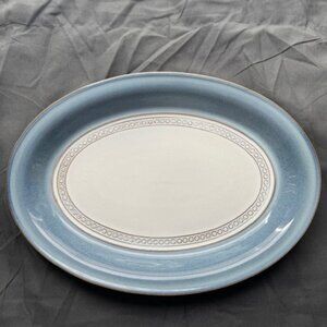 Vintage Blue and White Denby Castille Oval Serving Platter England